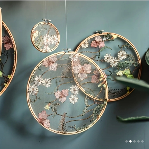 View of Art | Floral Embroidered Wall Decor | Poshmark